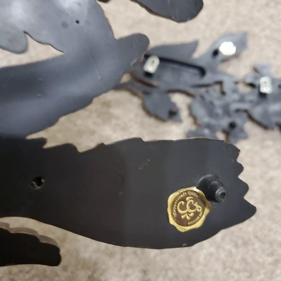 Vintage Dart Coppercraft Guild Bird and Floral Wall Hanging Decor EUC Set Of Two - Picture 5 of 11